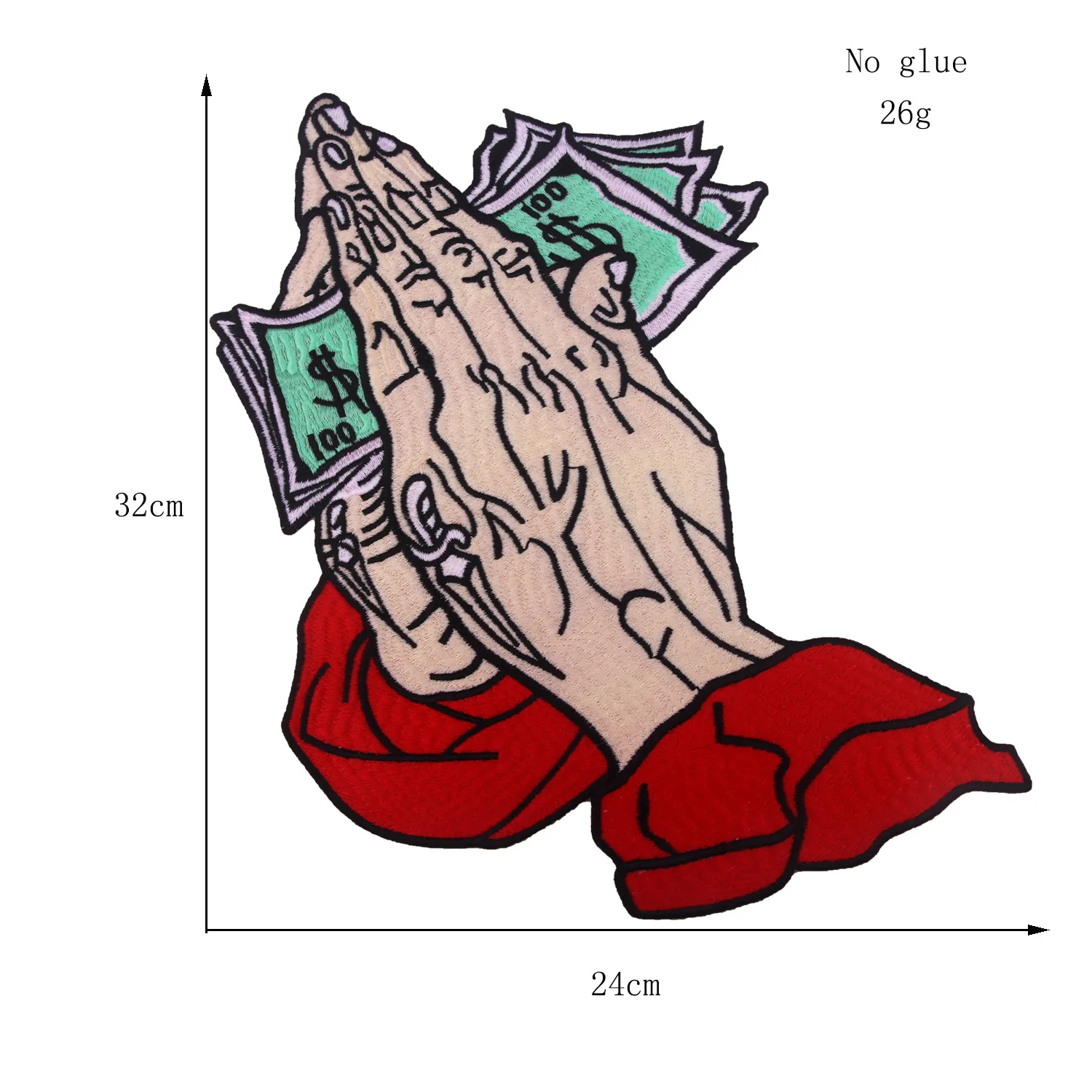

Patch Appliques Dollar Coming Go begging Embroidery Clothes Stickers Flying Money Cute For Clothing Bag Sew On Applique Badge