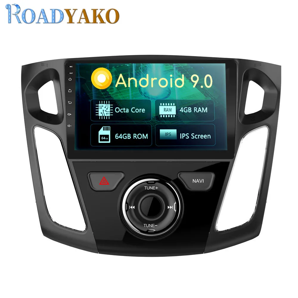 Автомобильный мультимедийный плеер, 9 дюймов, Android, для Ford Focus 2012, 2013, 2014, 2016, 2015, 2017, стерео, GPS-навигация, автомобильный комплект 2 Din