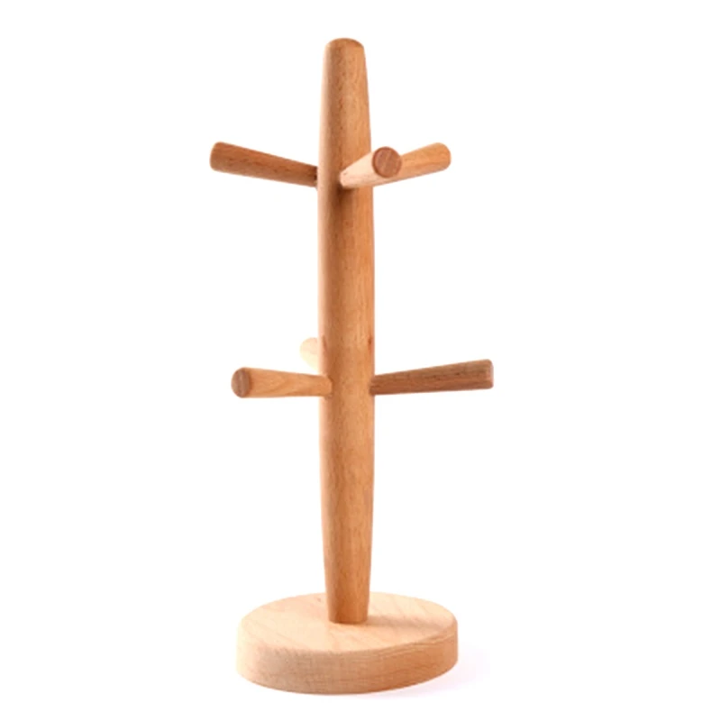 

2-Piece Set of Wooden Drain Cup Holder, Household Tea Cup Holder, Solid Wood Tissue Holder, Storage Rack