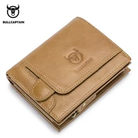 bullcaptain men wallet genuine leather mens purse design male wallets with zipper coin pocket card holder luxury wallet