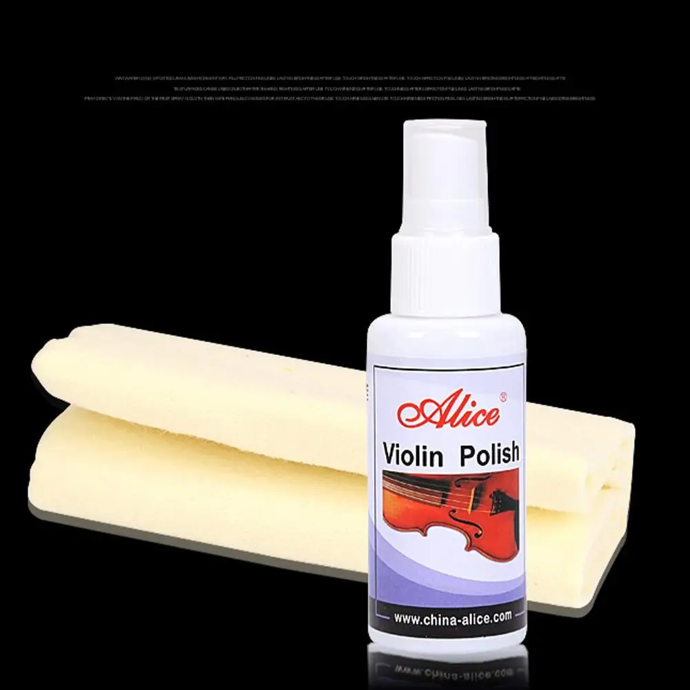 

Violin Polish Cleaner Cleaning Care Oil with Cleaning Musical String Cloth For Violin Accessories Instrument Instruments K0E2