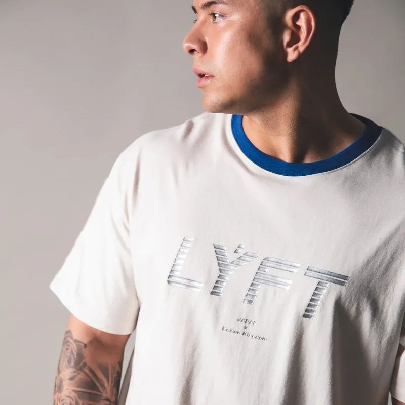 Фирменная мужская Спортивная футболка LYFT с коротким рукавом спортивная одежда