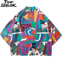 japanese ukiyoe kimono jackets 2021 mens harajuku streetwear jacket coat spring summer hip hop thin gown japan style hipster