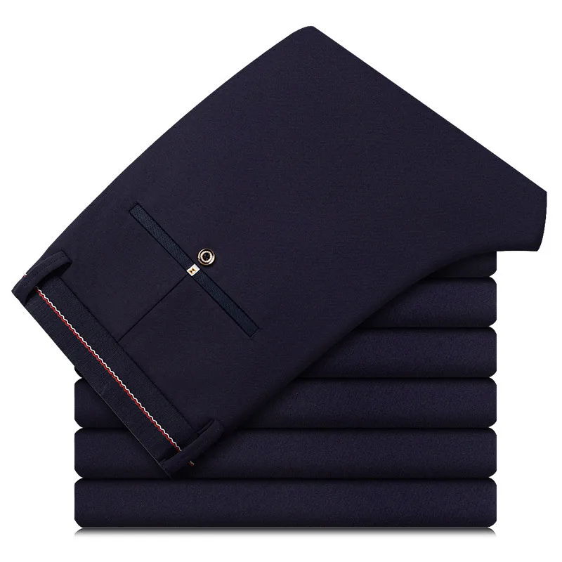 

New Design spring Autumn Casual Men Pants Cotton Loose Male Pant Straight Trousers Fashion Business Pants Plus 40 dropshipping