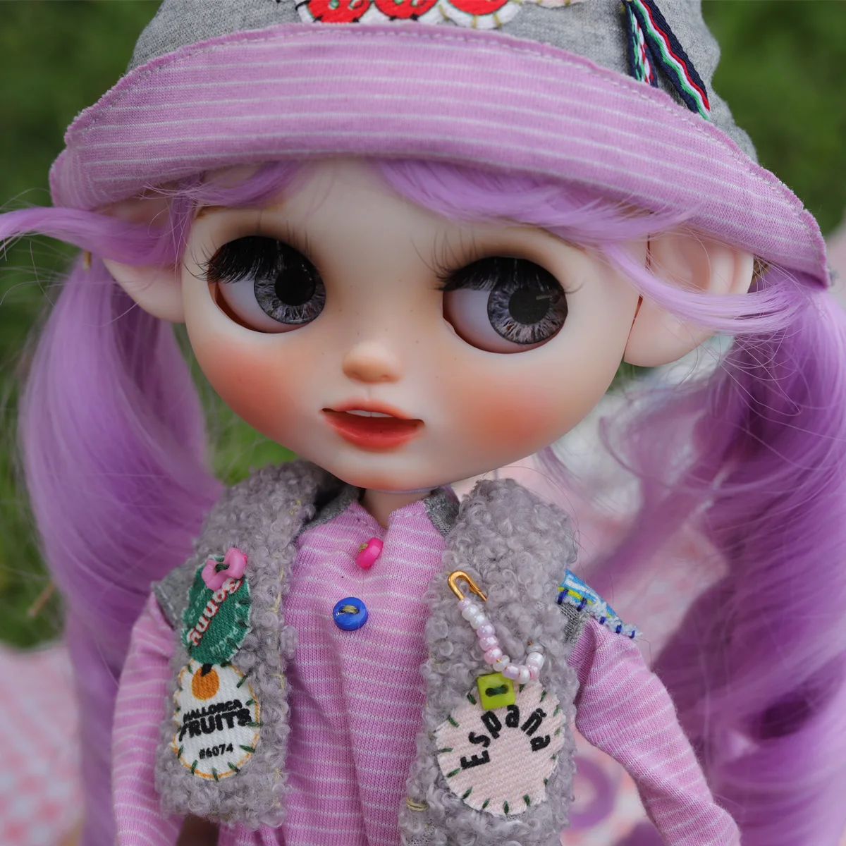 

1/6 BJD 30 см кукла игрушки 19 шарниров кукла blyth шарнирная кукла тёмно-фиолетовая парик белая кожа живая улыбка макияж кукла