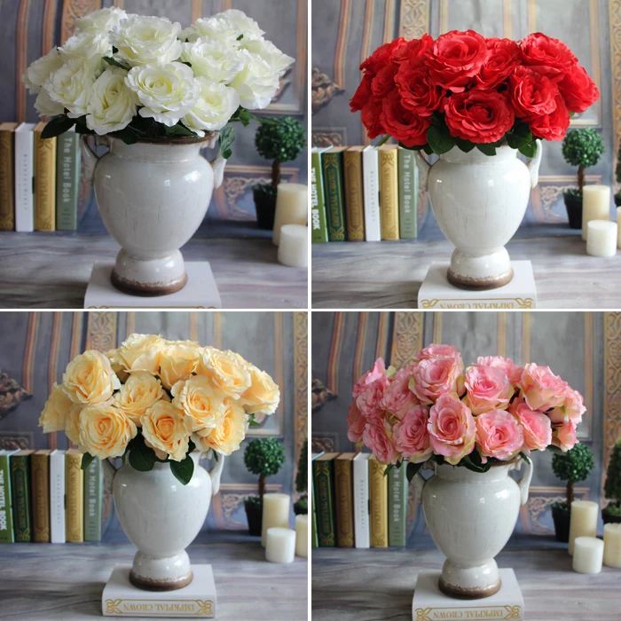 7 ветви Весенняя искусственный Шелковый цветок роза цветы кафе Настольный