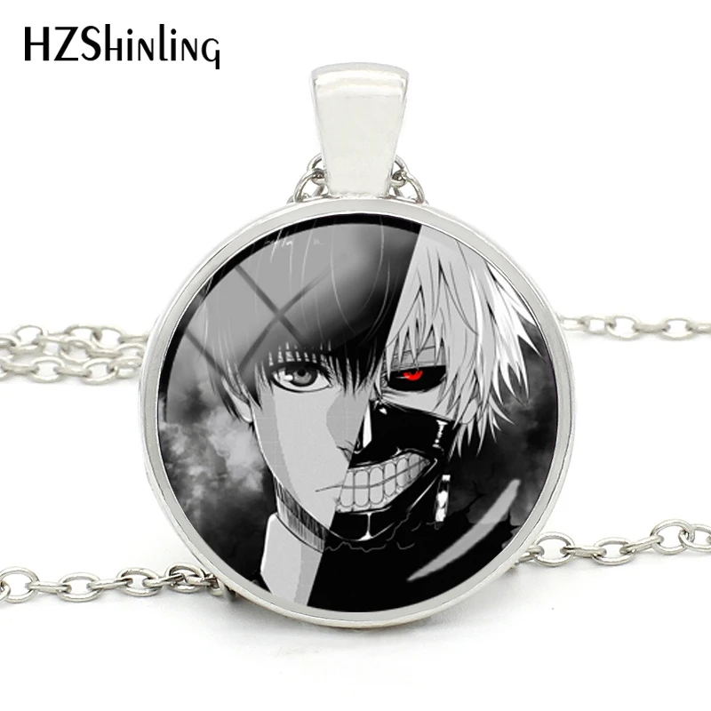 Новое поступление одежда с надписью Tokyo Ghoul Ken ожерелье Черное стекло кабошон