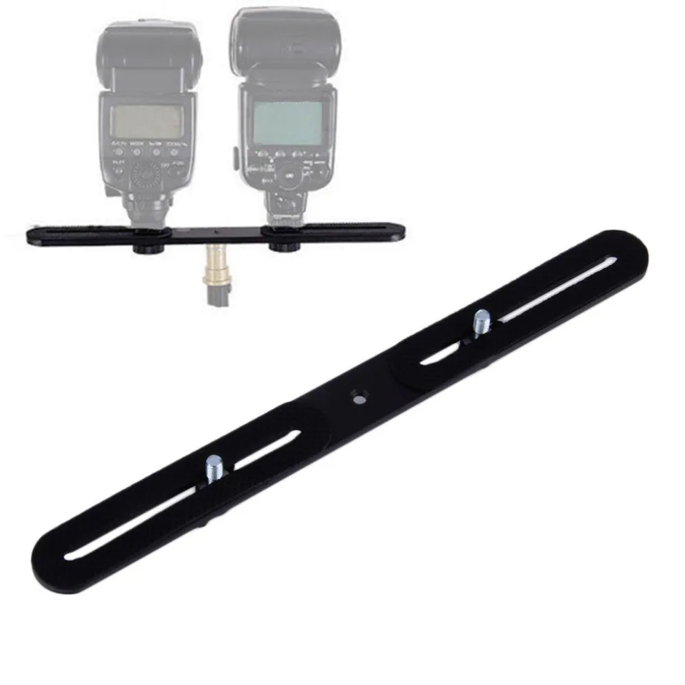 Универсальный двойной держатель для вспышки с 2 винтами адаптерами студийного