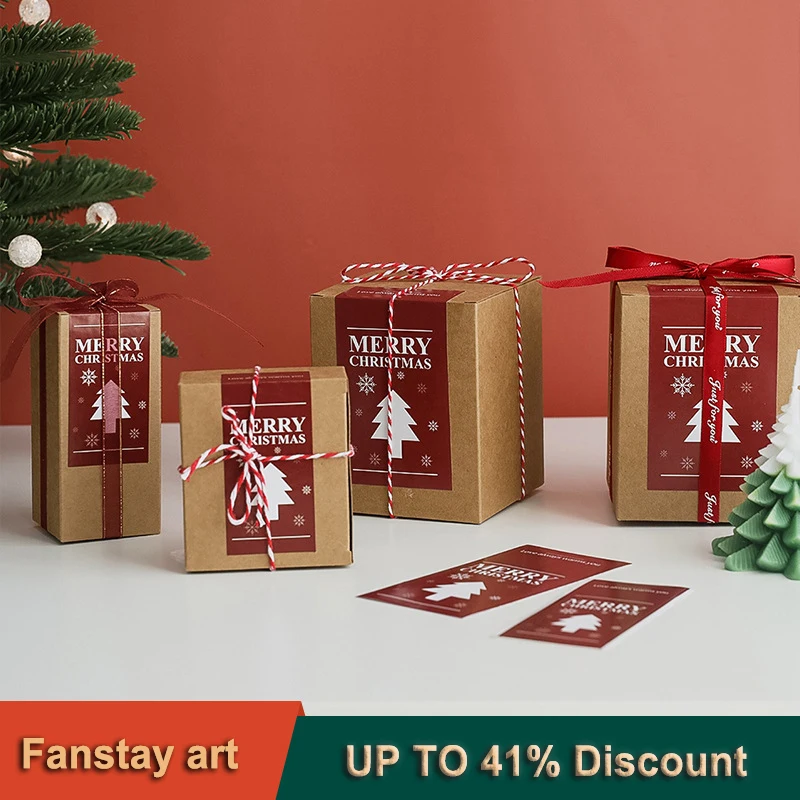

Christmas Sticker Diy Handmade Gift Outer Packaging Label Paper Ins Christmas Aroma Candle Decoration Label