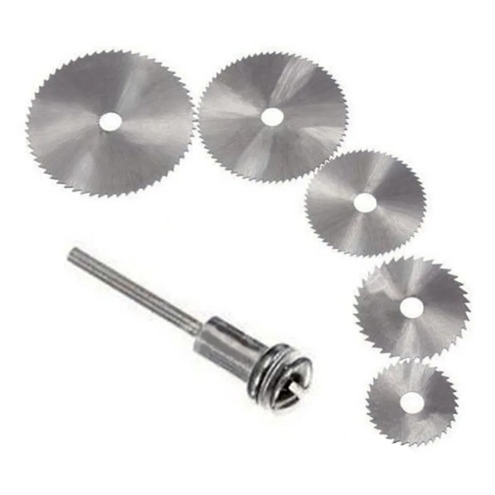 

6pcs Efficient Durable Circular High Speed Steel Electric Grinder DIY Woodworking Cutting Discs For Rotary Tools Saw Blade Set