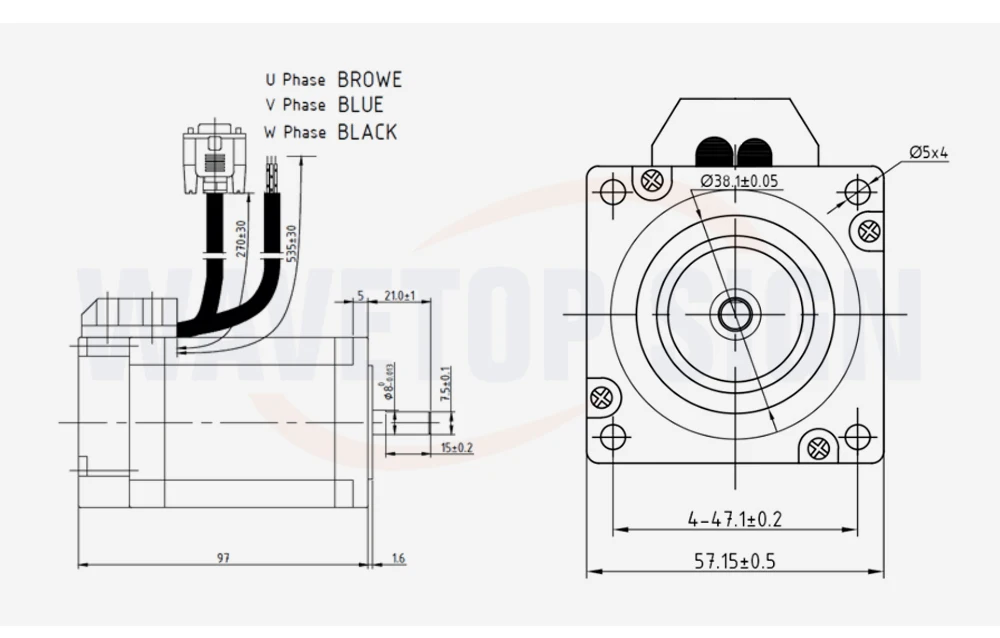 Leadshine HBS507+ 573HBM20-1000 Nema23 3 фазы Гибридный замкнутый контур