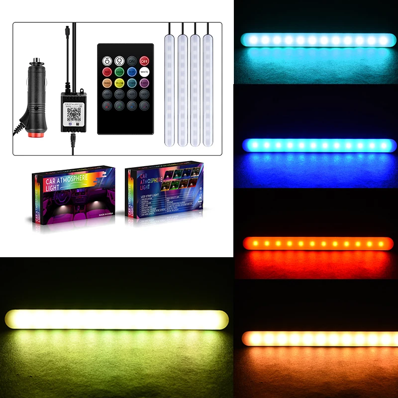 1 комплект интерьер автомобиля Атмосфера лампы Светодиодные ленты Авто