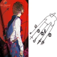 anime hunter x hunter kurapika chain rings women men cosplay 11 metal pendant clothing accessories jewelry props