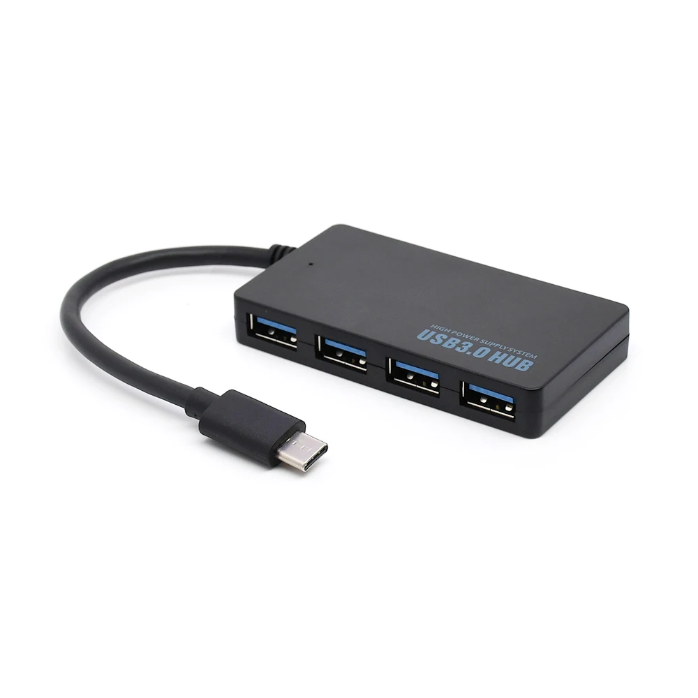 

USB 3.1 Type C HUB USB-C Multiple 4 Port USB3.0 Hub Adapter For Chromebook & Macbook Support Windows 8 MacOS