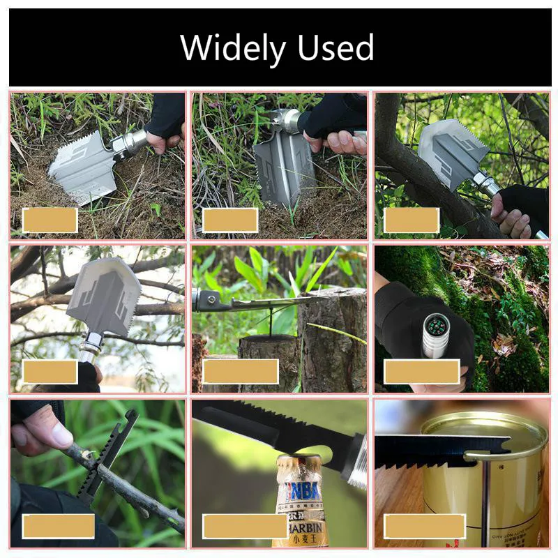 AMKOY портативная походная Лопата для кемпинга 35 5 см складная Высокоуглеродистая