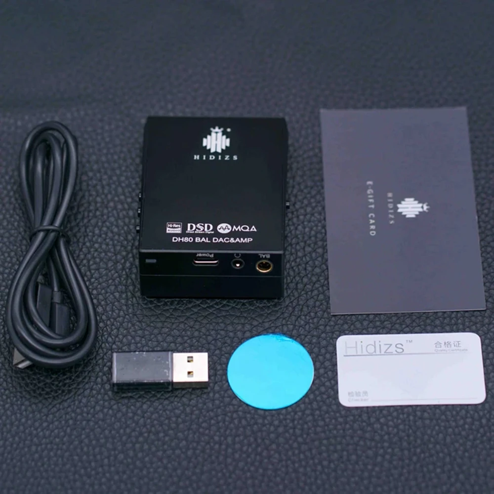 Hidizs DH80 Портативный USB DAC/AMP с поддержкой MQA корпус CNC из алюминиевого сплава 3 уровня