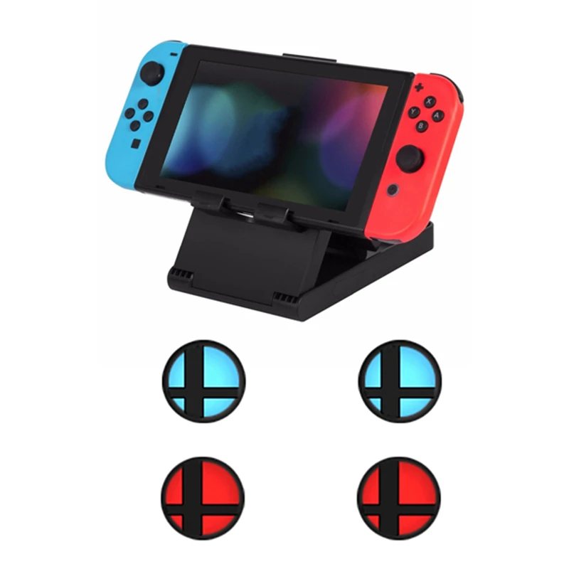 1x регулируемый складной Пластик для Nintendo Switch NX и 4 шт. противоскользящие