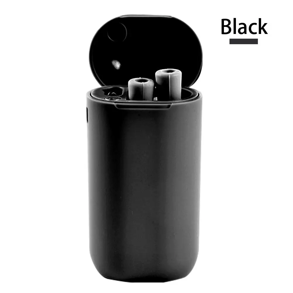 Black 1 шт. Силиконовый складной стакан соломинки телескопические многоразовые складные соломы с чистящей щеткой силиконовая трубочка с футляром для хранения - Цвет: Black