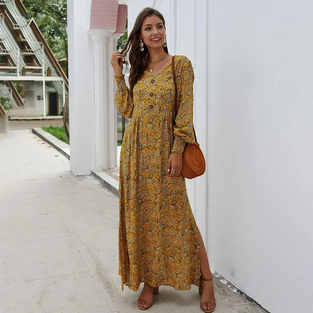 SUNGIFT/осеннее Элегантное Длинное платье Vestido Festa женская одежда для отдыха и