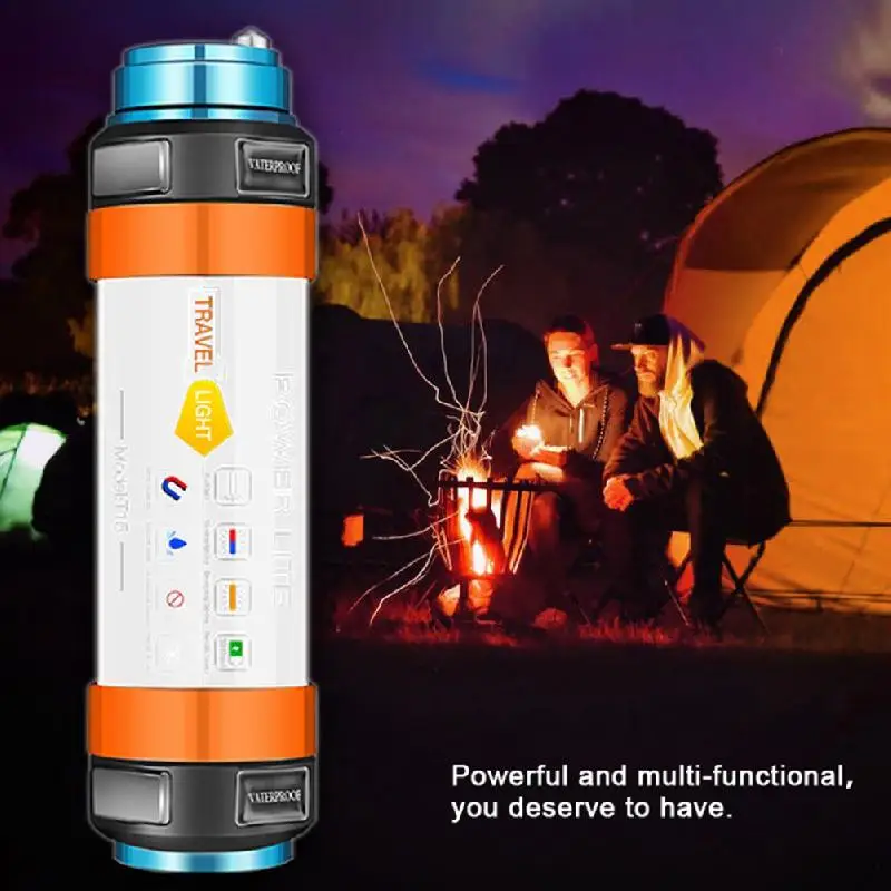 

High Quality Portable LED Flashlight Camping Lantern NEW 7800mAH Tent Light Lamp Work Fishing Warning Light IP68 waterproof HOT