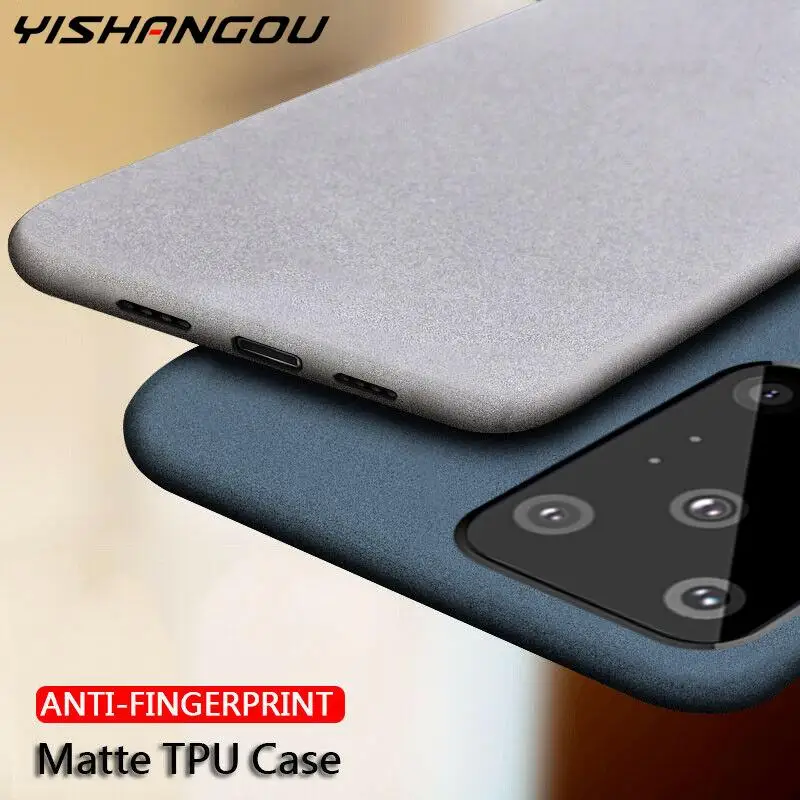 

Sandstone Grain Matte Slim Shockproof Soft Silicone Case For Samsung S21 S20 FE Note20 Ultra S10 S8 Plus M51 A22 A12 A32 A52 A72