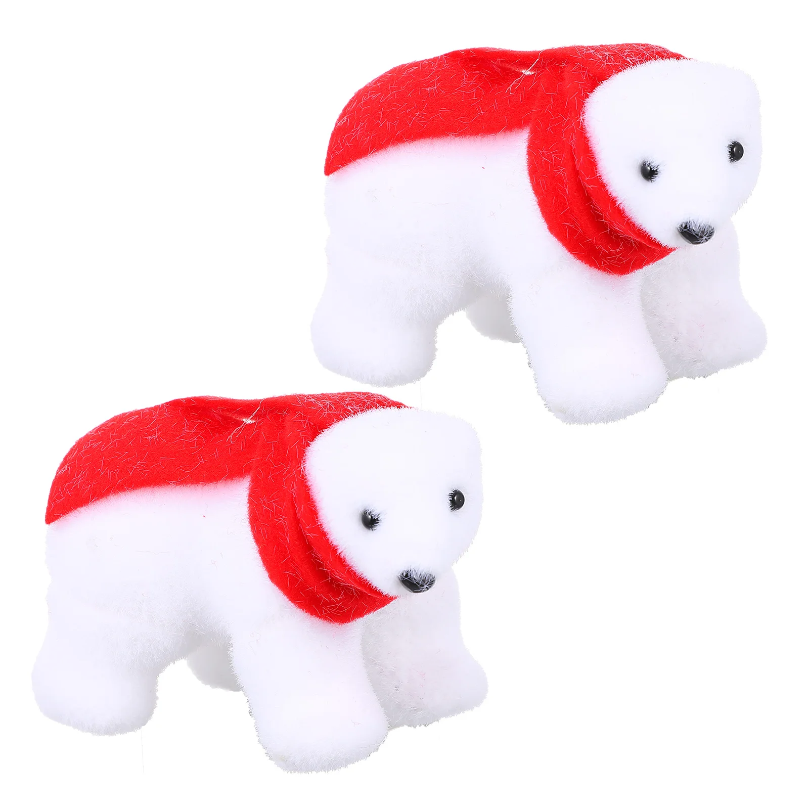 

2pcs Lovely Christmas Bear Ornaments Foamed Bear Decors Foamed Bear Adorns