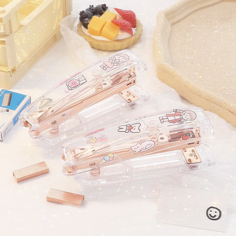 

1 шт., золотистый степлер для книг, офисное оборудование, кавайные настольные канцелярские принадлежности цвета розового золота, аксессуары...