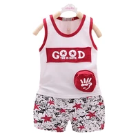 new children sportswear summer baby girls clothes suit boys cotton vest shorts 2pcssets infant active clothing kids tracksuits