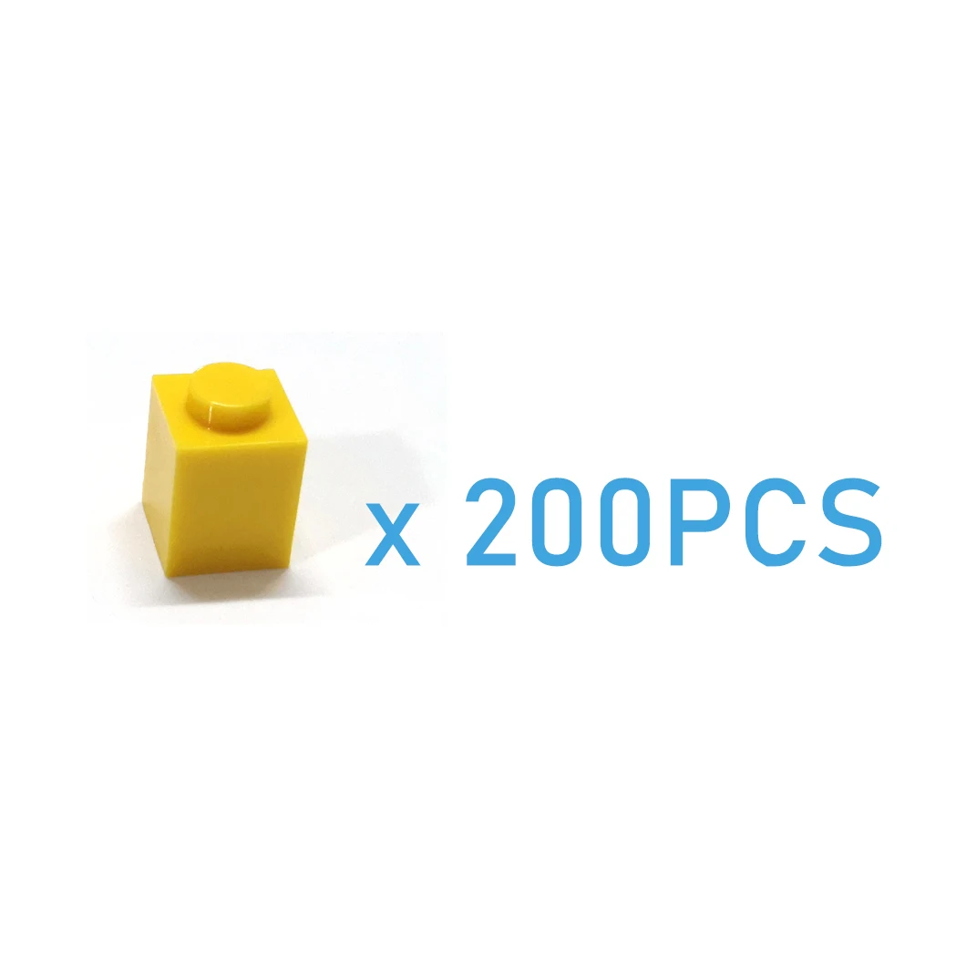 Конструктор сделай сам 200 шт. толстые фигурки кирпичи 1x1 в горошек развивающие
