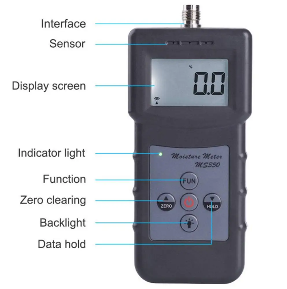 Цифровой измеритель влажности почвы 0 80% с емкостным тестером портативный
