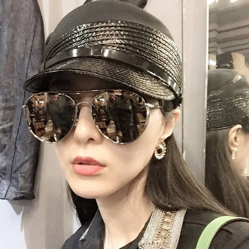 Солнечные очки Elbru в винтажном стиле женские зеркальные солнцезащитные