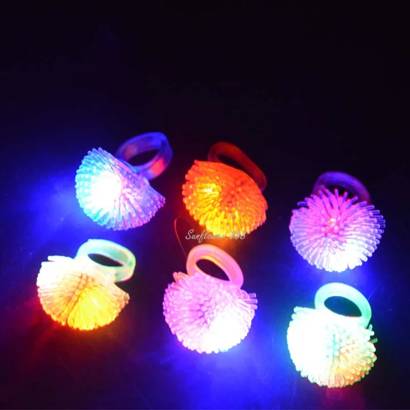 24 светодиодный светильник вверх/вниз кольца оптом мигает желе кольцо День