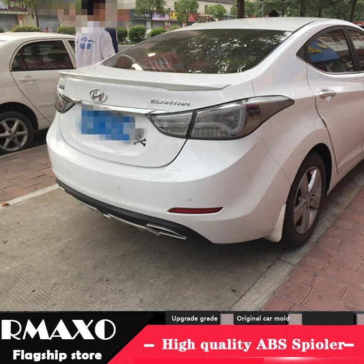 

Спойлер для HYUNDAI Elanrta 2012-2015, высококачественный спойлер из АБС-пластика для заднего крыла автомобиля, задний спойлер грунтового цвета