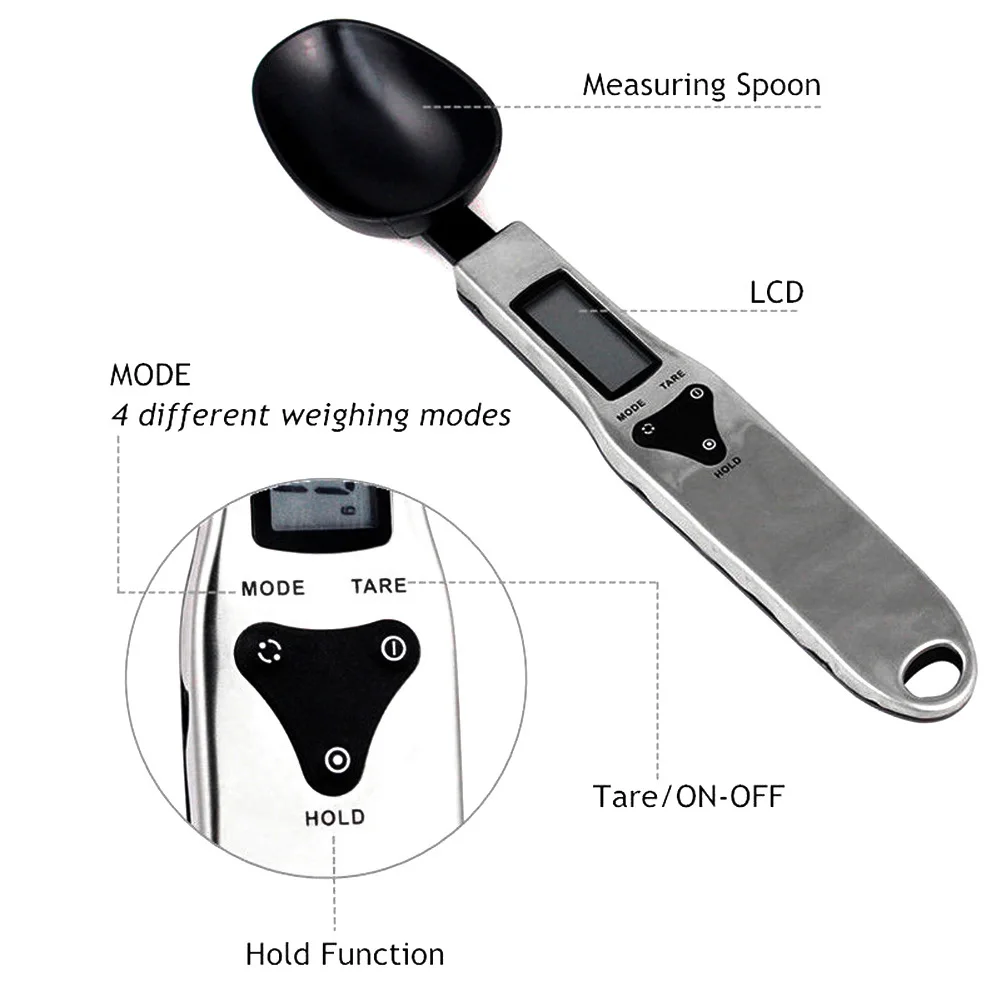 

Precision Digital Measuring Spoon Electronic LCD Digital Measuring Spoon Weight Volume Food Scale Gram Mini Kitchen Scale ZD