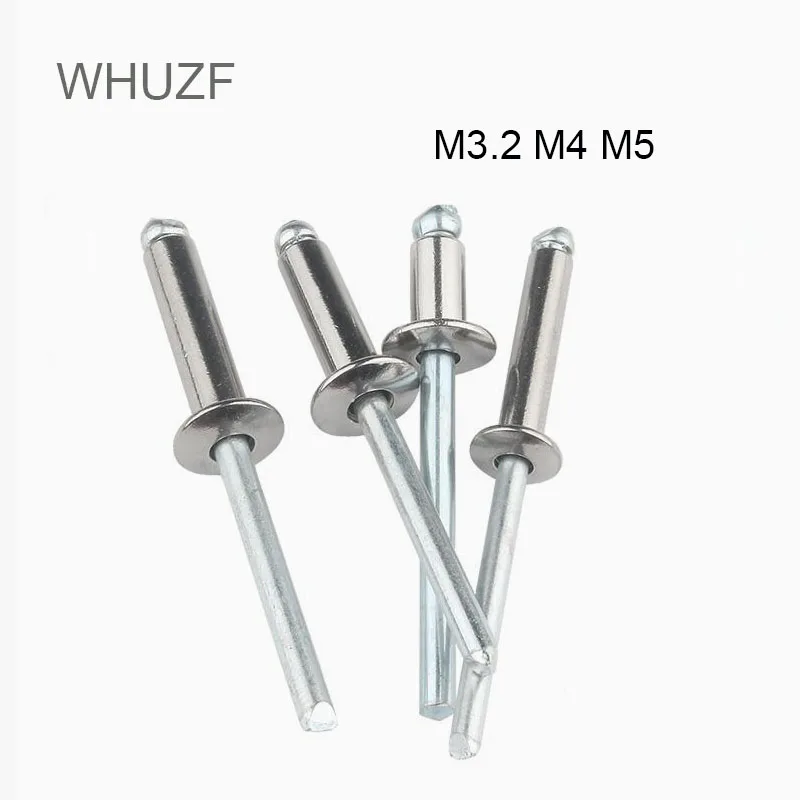 

WHUZF M3.2 304 Stainless Steel Round Head Pop Open Hollow Blind Rivets Dropper Self-plugging Rivet Decoration Rebite Blindniete
