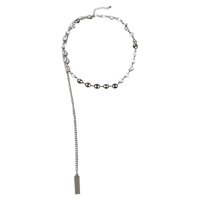 

Metal Geometry Chain Necklace Fashion Punk Hip-hop Personality Long Pendant Sweater Chain Clavicle Chain Women Jewelry Wholesale