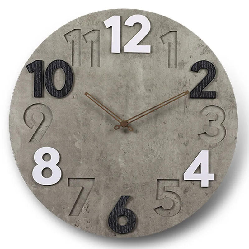 

Luxury 3D Wall Clock Kitchen Wooden Wall Watches Modern Design Silent Clocks Living Room Decoration Orologio Da Parete Mind Gift