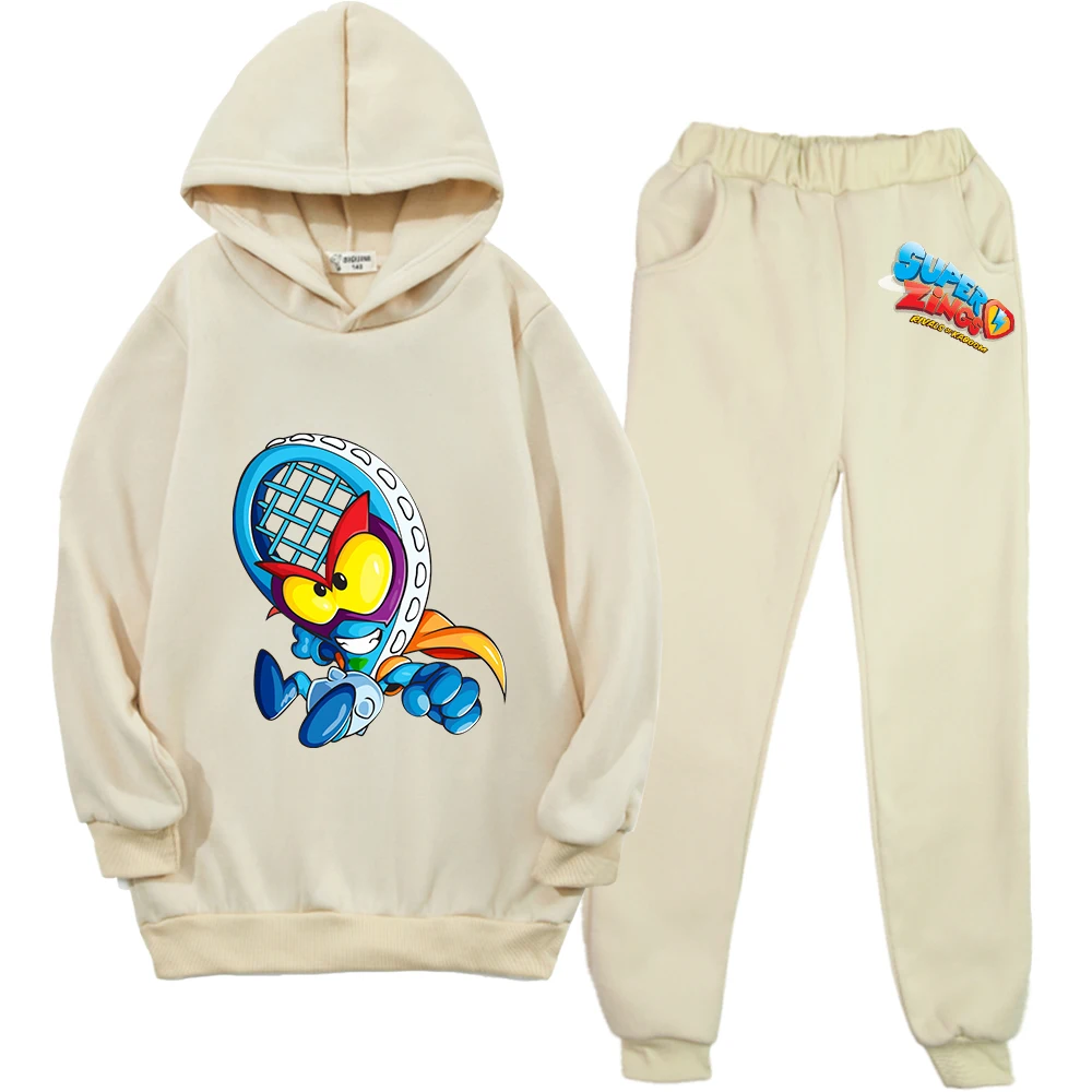 

SUPER ZINGS Hoodie Pants Suit Boys and Girls Spring and Autumn Season Cotton Long-sleeved Jogging Suit Boy Clothing Set