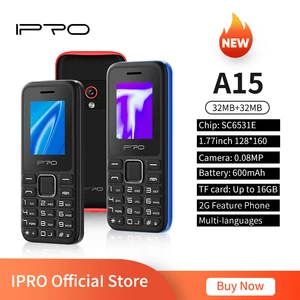 telefone ipro a15 cellphone feature senior phone 1 8 inch mobile phone fm wireless torch push button gsm original manufacturer free global shipping