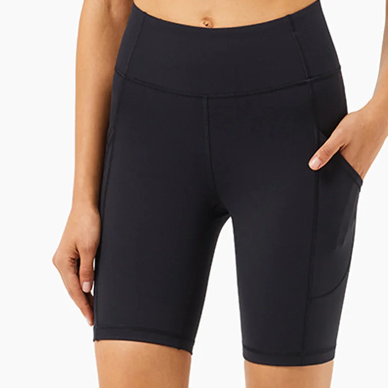 

Women High Waist Without Sewing Yoga Pocket Shorts Fitness Clothes Push Up Hip Gym Shorts Energy Sports Workout Short Leggings