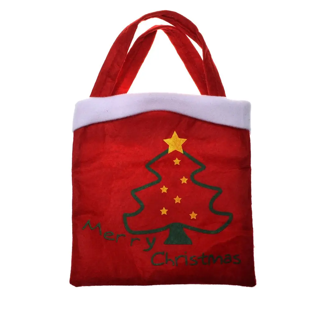 2020 С Рождеством Красный мешок для конфет Рождество с изображением новогодней