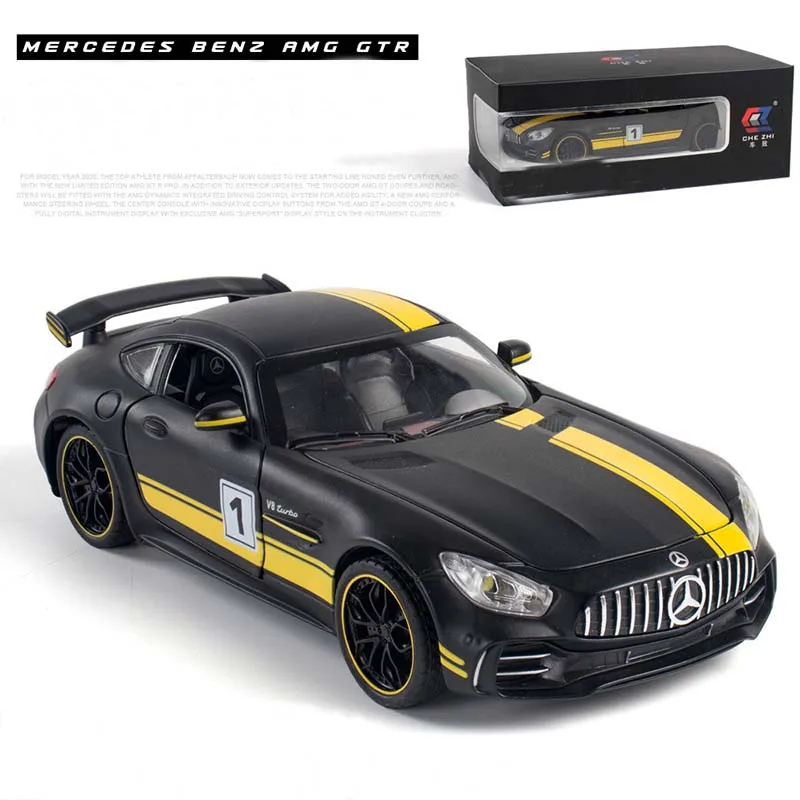 

1:24 Benz GTR AMG-GTR Sport Alloy Car Diecasts & Toy Vehicles Toy Car Metal Collection Model car Model High Simulation Kids Gift