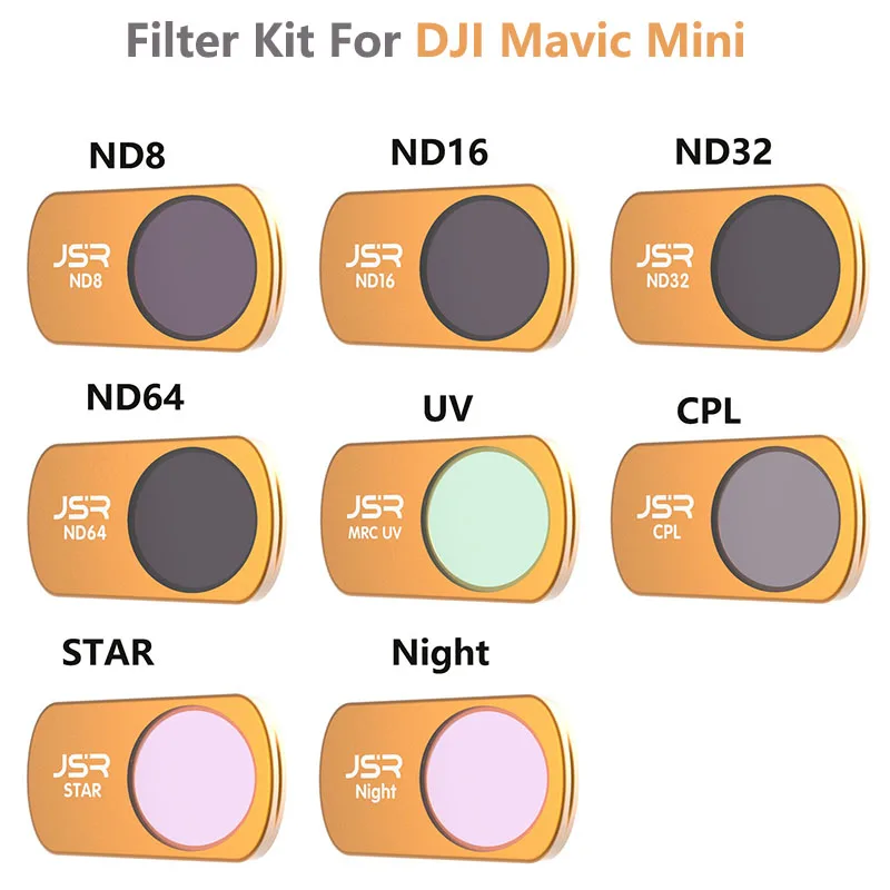 Фильтр для DJI Mavic Mini фильтры UV/CPL/ND8/16/32/64/Star/Night Комплект фильтров аксессуары дрона |
