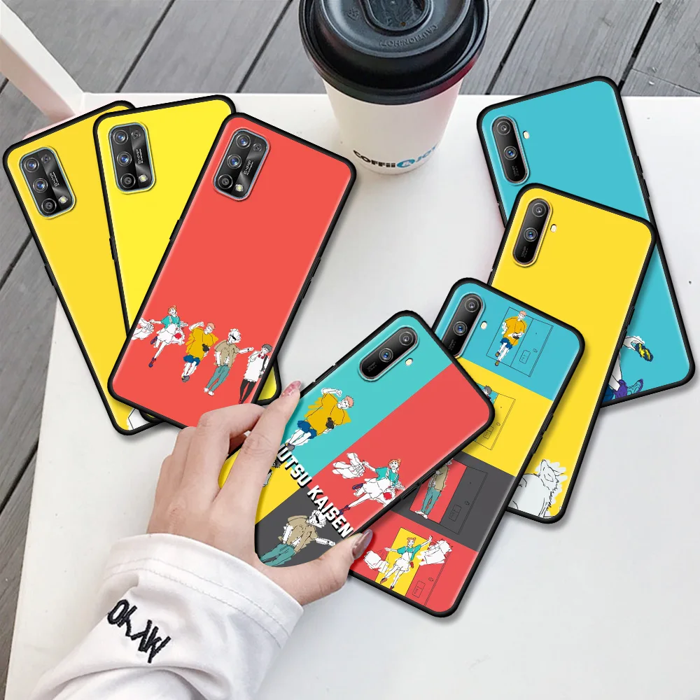 phone case for oppo realme 8 6 7 pro c3 a53 a9 gt xt a93 a52 7i 5 find x2 lite tpu soft cover hot anime jujutsu kaisen free global shipping