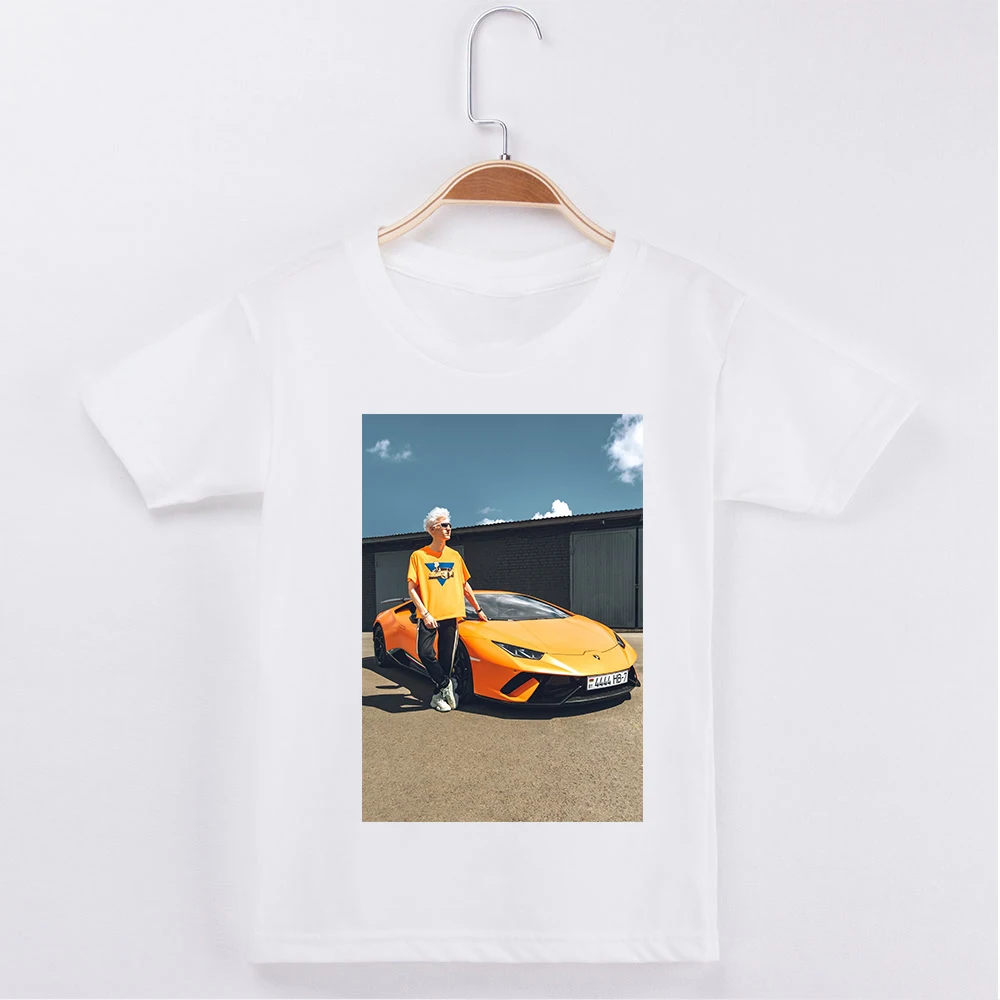 

Funny Girls Boys Car Anime Print Cartoon Tshirt Girls Clothes Kawaii Children Handsome Boys Clothing Tops Kids Clothes