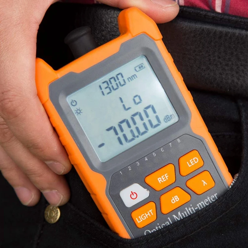 

Fiber Optic Cable Tester Portable Optical Power Meter FC/SC/ST Universal Interface Fiber Tester Built-In 1Mw Visual Fault Locato