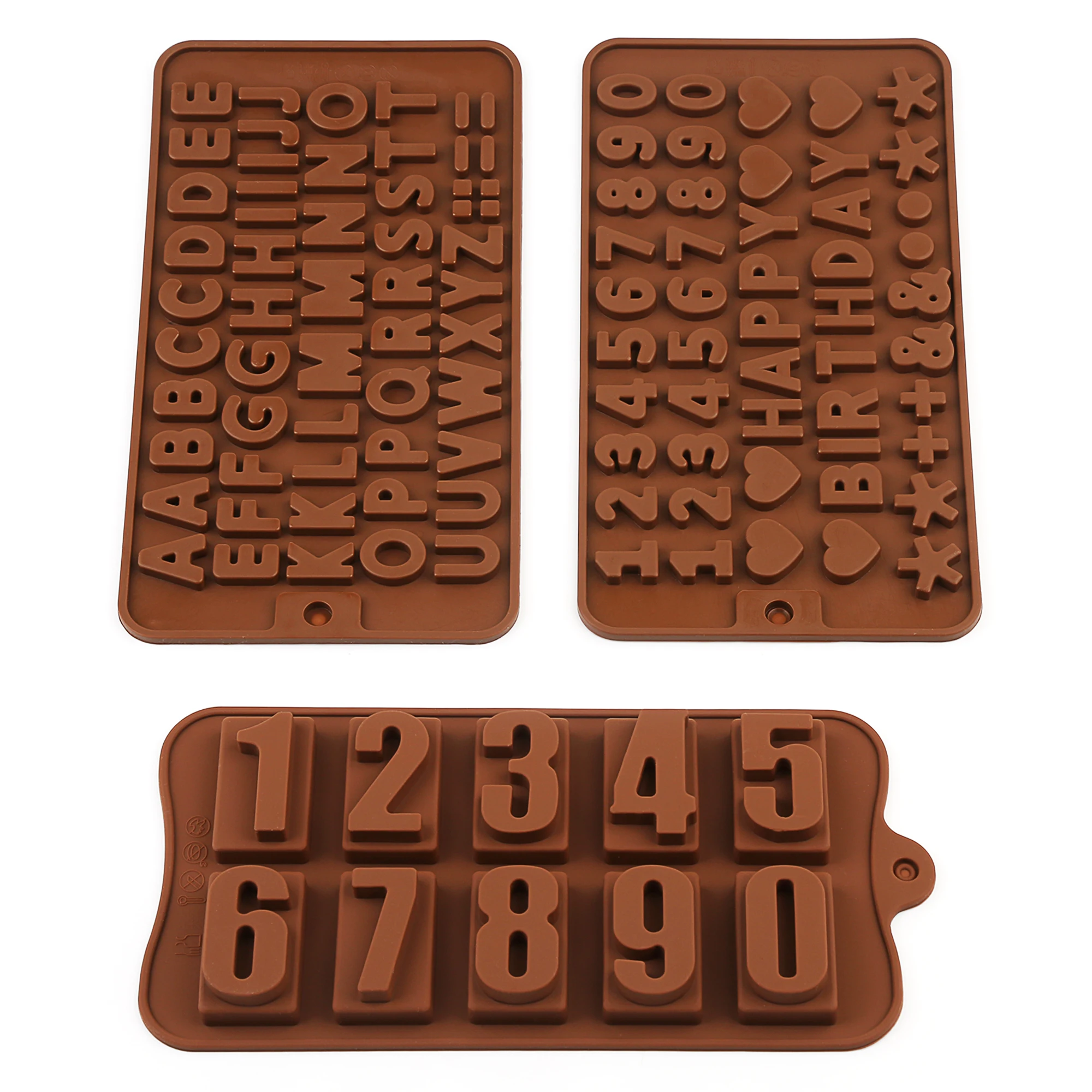 

Chocolate Cake Decorating Tools Silicone Chocolate Mold Letter Number Fondant Molds Cookies Bakeware Mold 3D Diy Best Quality
