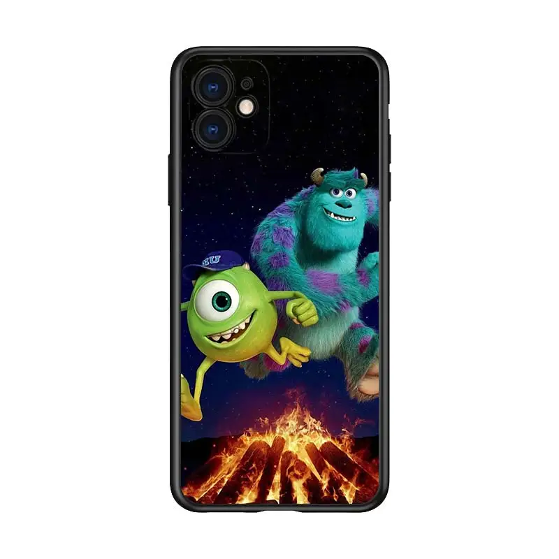 

Monsters University for Apple iPhone 12 Pro Max Mini 11 Pro XS Max X XR 6S 6 7 8 Plus 5S SE2020 Soft Black Phone Case