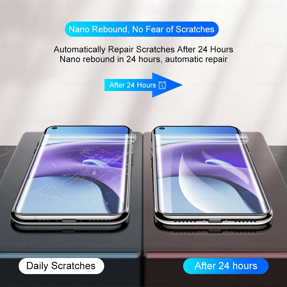 2pcs full curved hydrogel matte film for xiaomi redmi note 9s 9 pro redme 9a 9c nfc anti fingerprint screen protector not glass free global shipping
