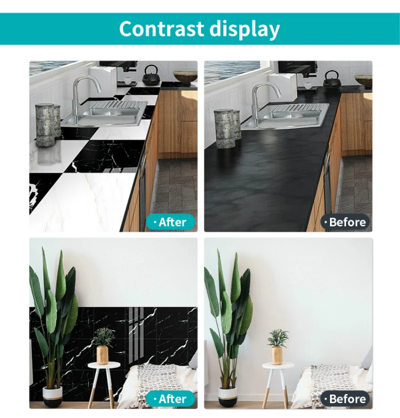 Мраморные обои водостойкая напольная наклейка стикер для плитки s на стену в